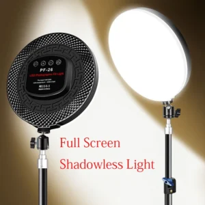 LED Camera Light With Stand and Phone Holder