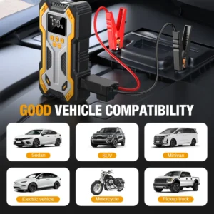 160 PSI Tire Pump with Jump Starter Device