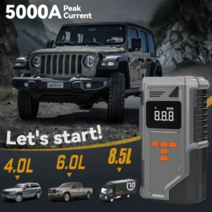 All-in-One Car Jump Starter & Tire Inflator