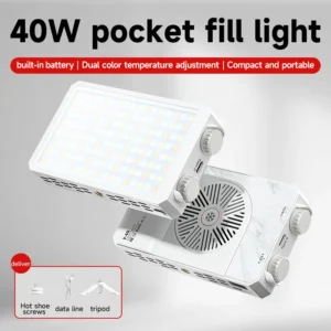 LED Camera Bi-Color Rechargeable Photography Light