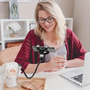Phone Clip Holder with Grip Flexible Long Arm Gooseneck